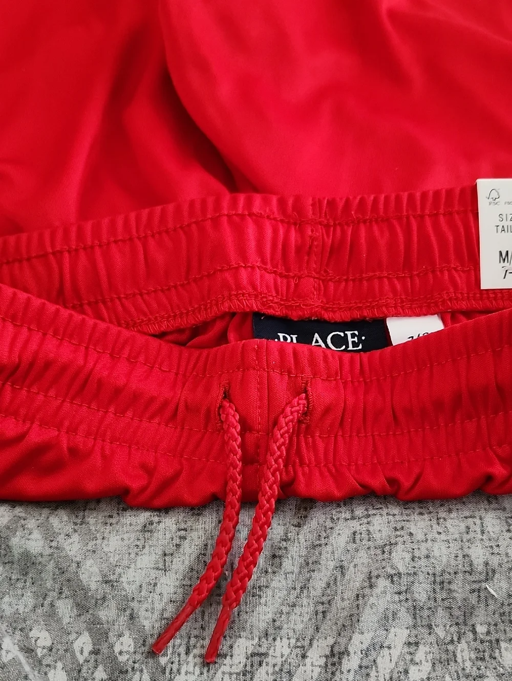 NWT! The Children's Place Quick Dry Red, Black & White Athletic Shorts; M 7/8